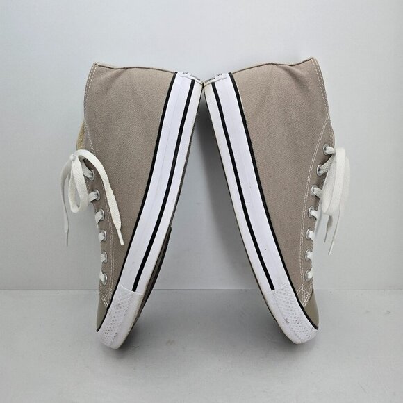 Converse | Chuck Taylor's All-Star tan canvas neutral mids sneakers | MENS 8 - Picture 6 of 8